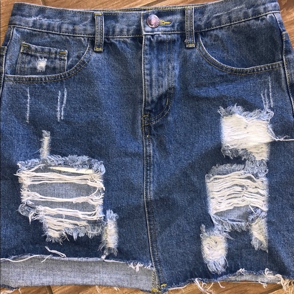 Jean high waisted skirt - Picture 2 of 6